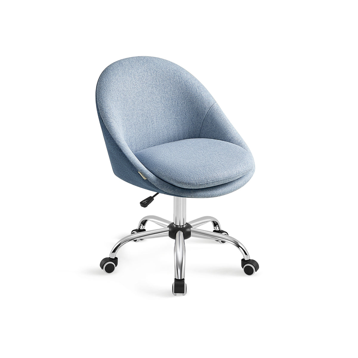 SONGMICS HOME Bureaustoel, make-up stoel, bureaustoel, draaistoel, brede zitting, modern, met onderstel, in hoogte verstelbaar, wipfunctie, voor kantoor, thuiskantoor, duifgrijs OBG044G01V1