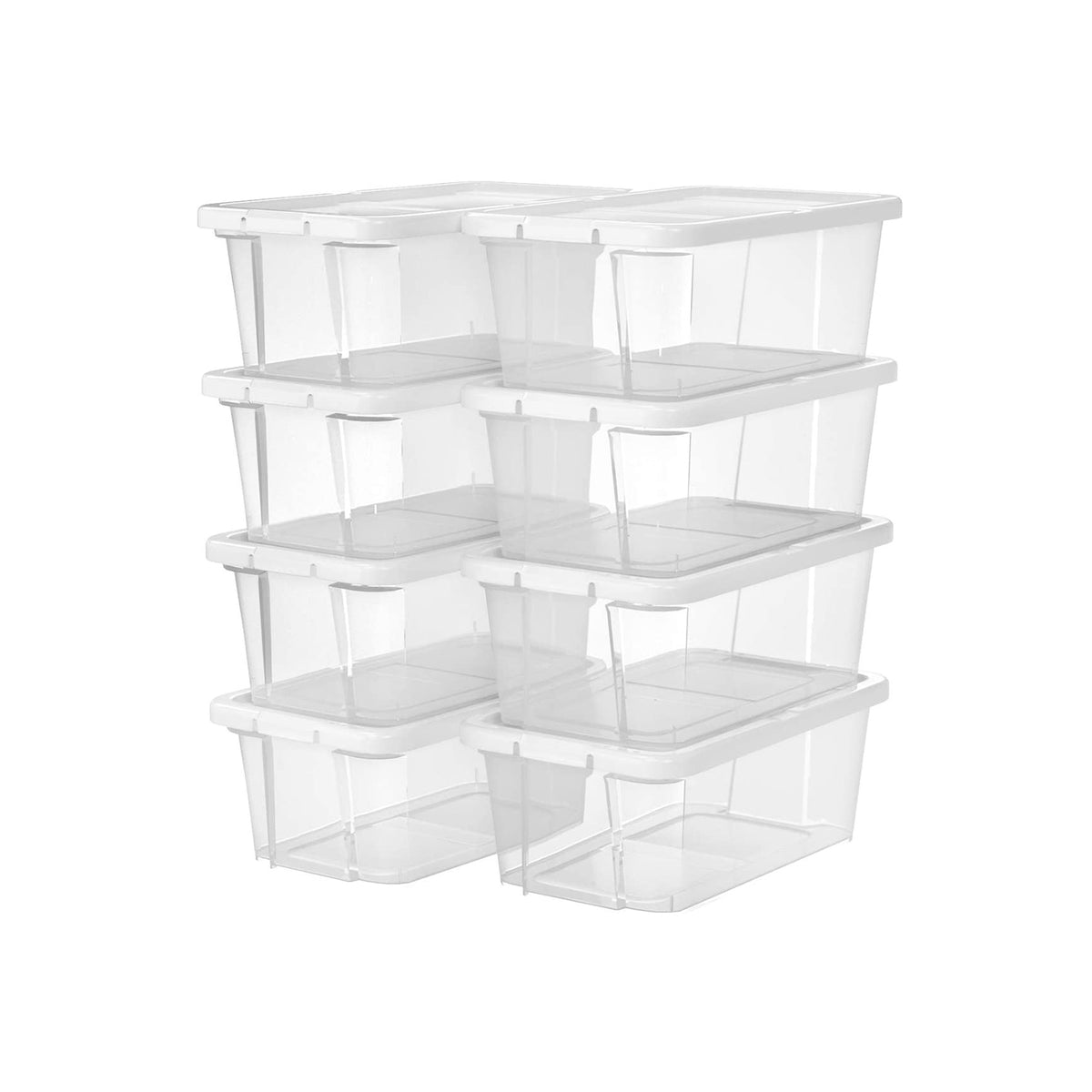 SONGMICS Schoenendozen Set van 8, Transparante plastic SONGMICS Schoenendozen Set van 8, Transparante plastic