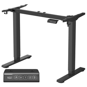 Elektrisch verstelbaar bureau frame met geheugenfunctie en haken