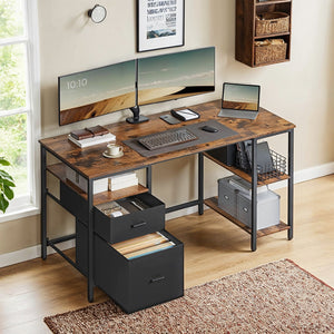 Bureau met planken en lades