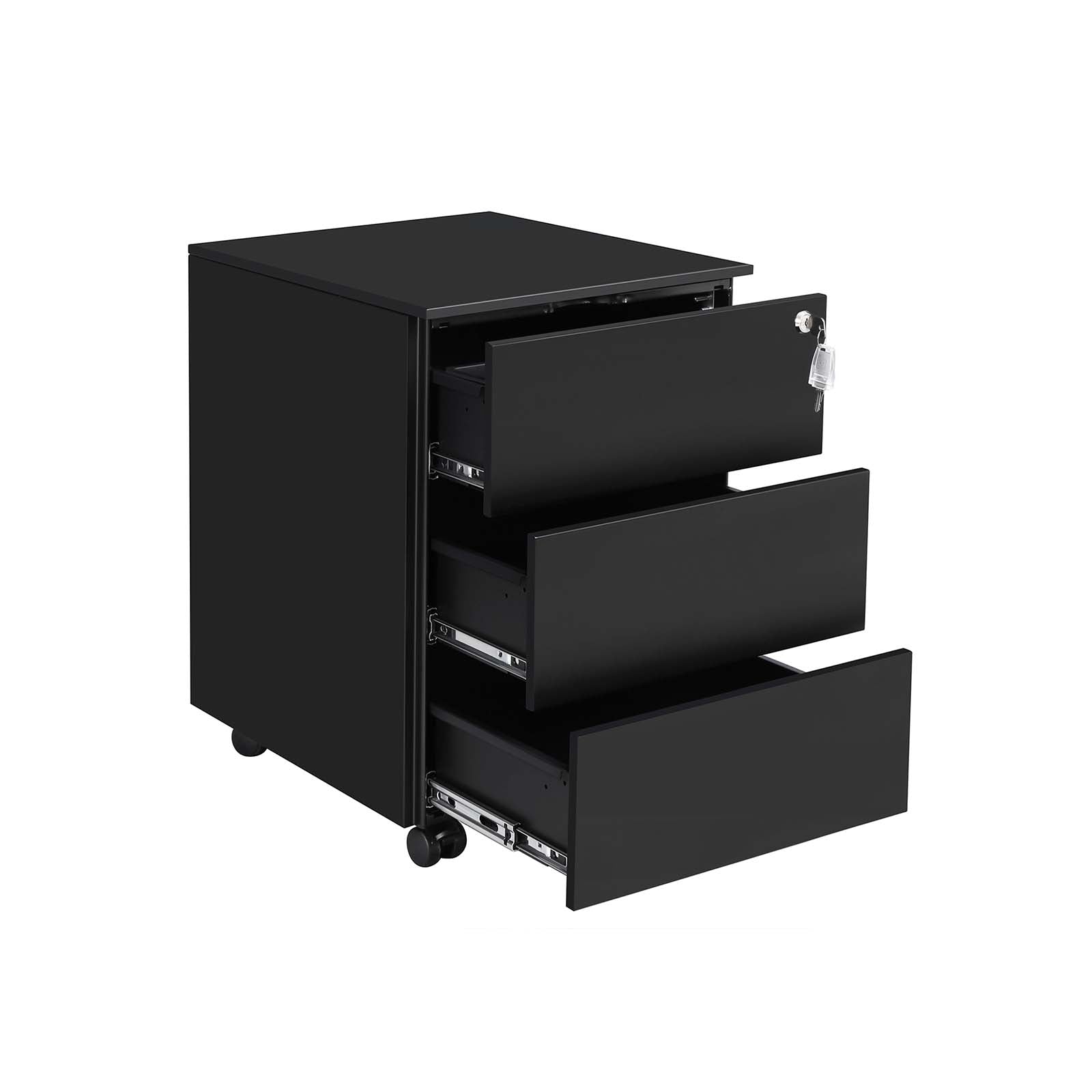Rolcontainer mat zwart