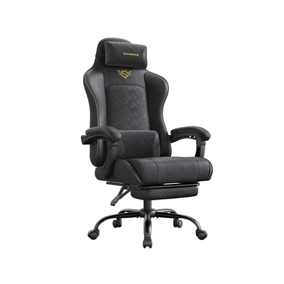 Ergonomische gamingstoel met vering en voetensteun