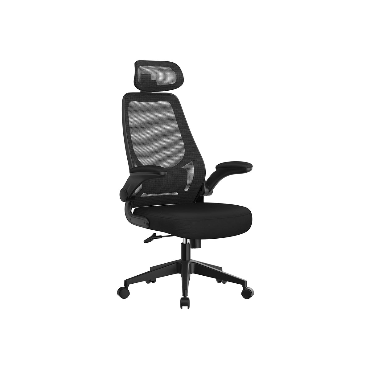 SONGMICS draaibare gaasstool - draagvermogen van 120 kg - zwart | Bureaustoelen SONGMICS draaibare gaasstool - draagvermogen van 120 kg - zwart | Bureaustoelen