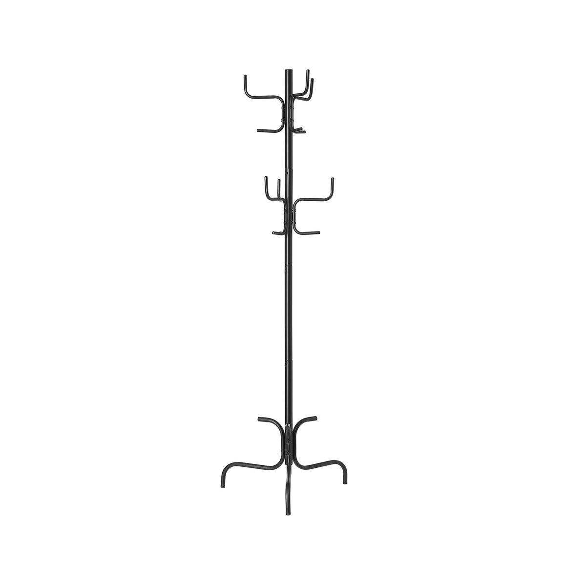 Songmics – Kapstok – vrijstaand – 8 haken – zwart metalen frame – 182cm