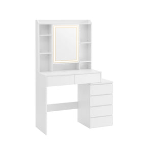 Kaptafel met LED verlichting modern wolk wit