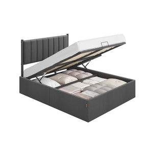 Bedframe met opbergruimte en comfortabel hoofdbord
