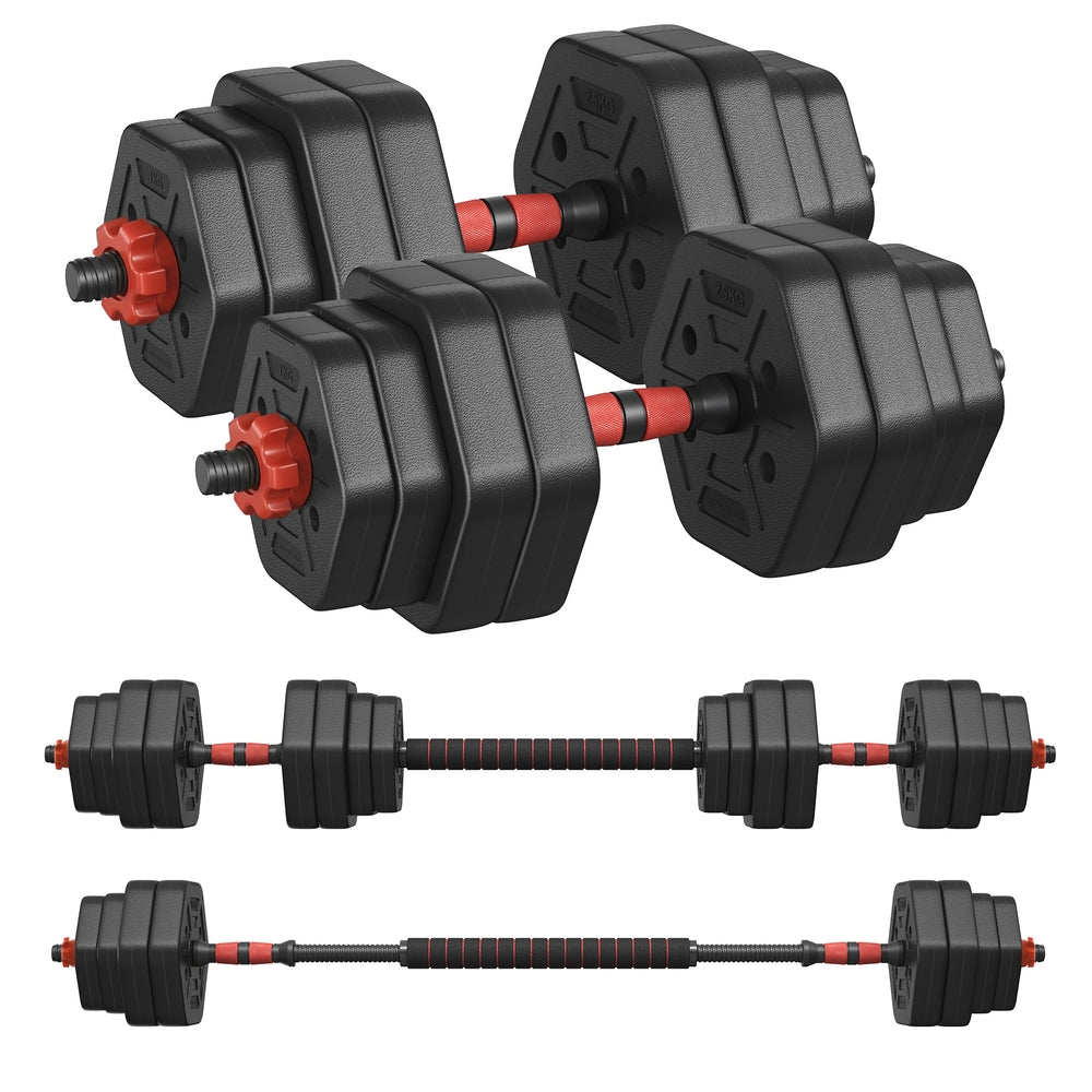 Halterset dumbbellset 40 kg inktzwart